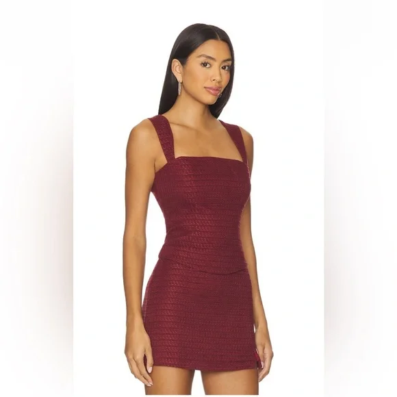 Amanda Uprichard Revolve Ceronne Top & Dale Skort Set in Russet Size S - Picture 3 of 14